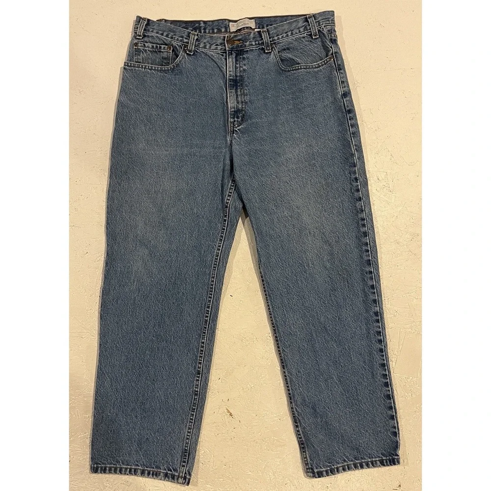 Signature By Levi Strauss And Co Mens Relaxed Fit Blue Straight Jeans Size 38x30
